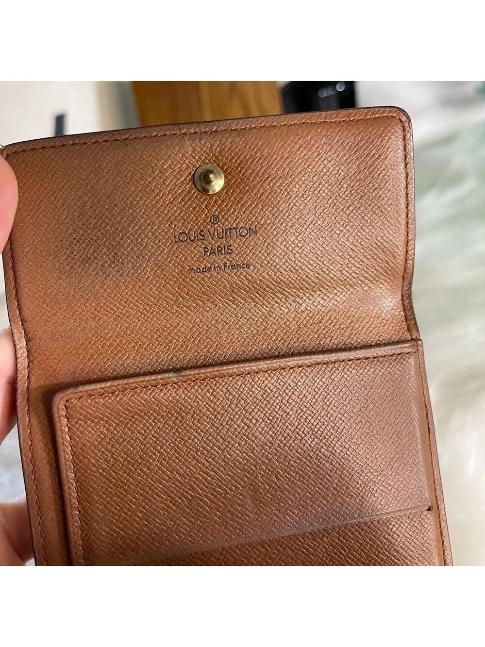 Louis Vuitton Monogram Portefeuille Elise Trifold Wallet Vintage France Compact